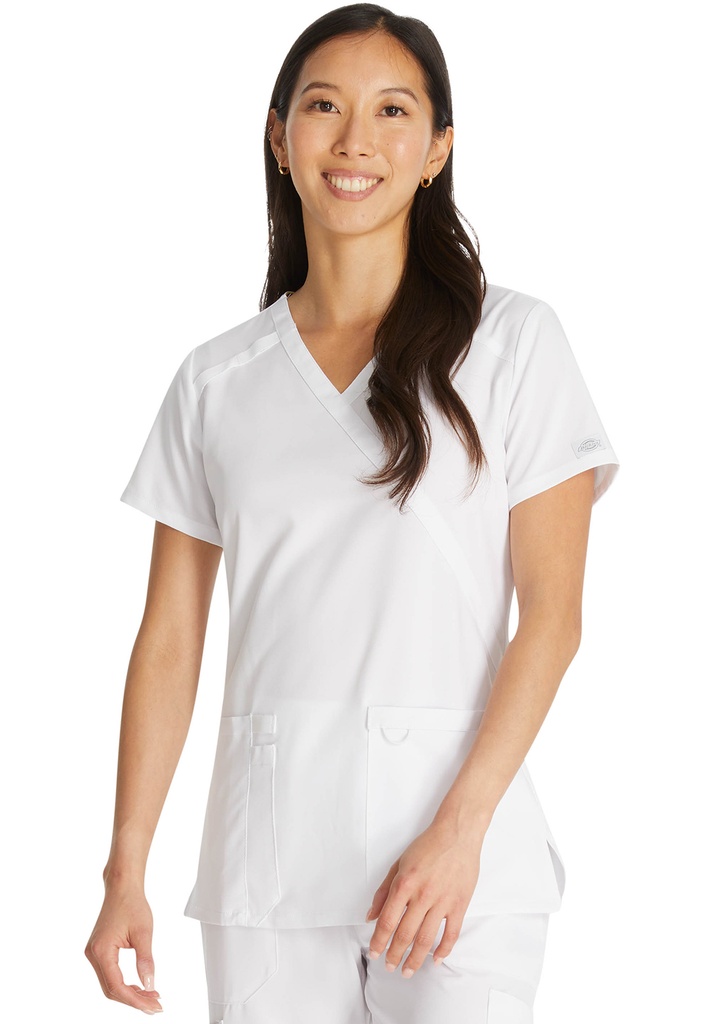 Mock Wrap Top (XXS, White)