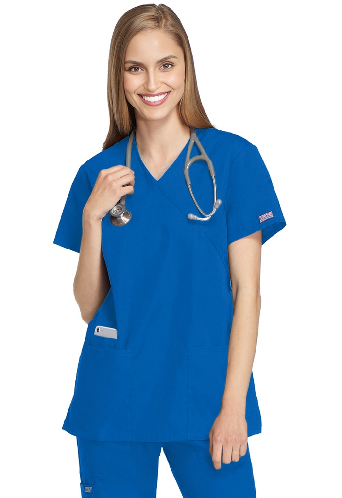 Mock Wrap Tunic (XXS, Royal)
