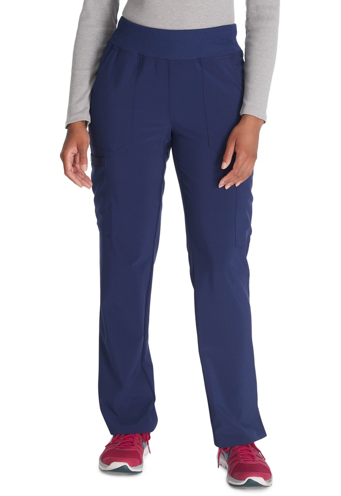 Natural Rise Tapered Leg Pull-on Pant (XXS, Navy)