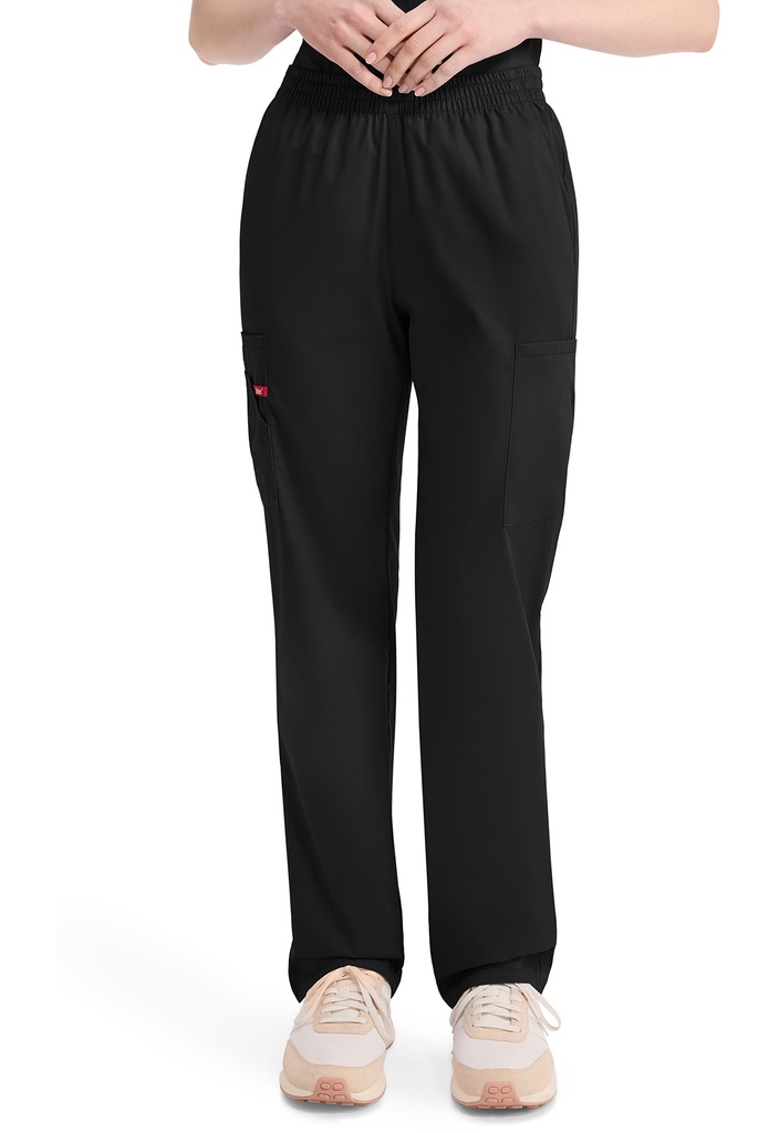 Natural Rise Tapered Leg Pull-on Pant (XXS, Black)