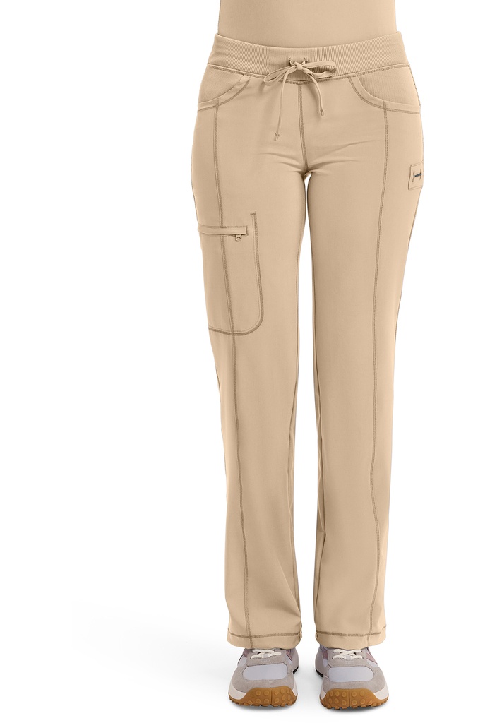 Straight Leg Drawstring Pant (XXS, Khaki)