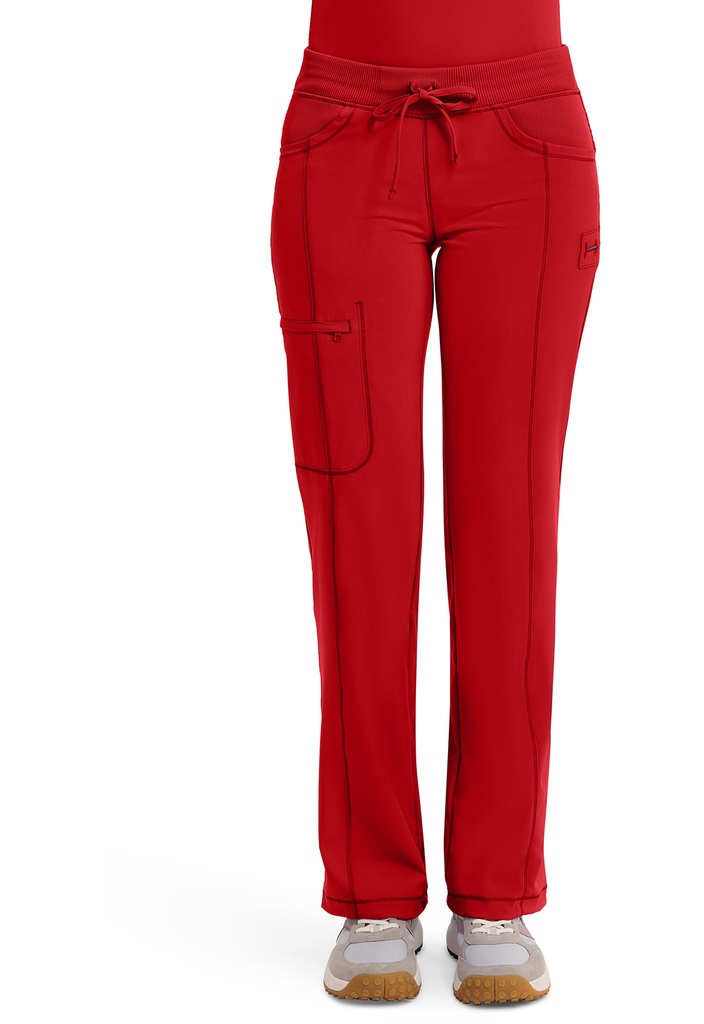 Straight Leg Drawstring Pant (XXS, Red)