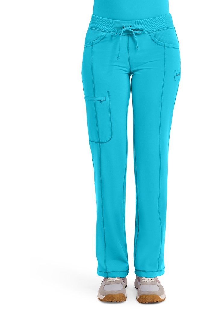 Straight Leg Drawstring Pant (XXS, Turquoise)