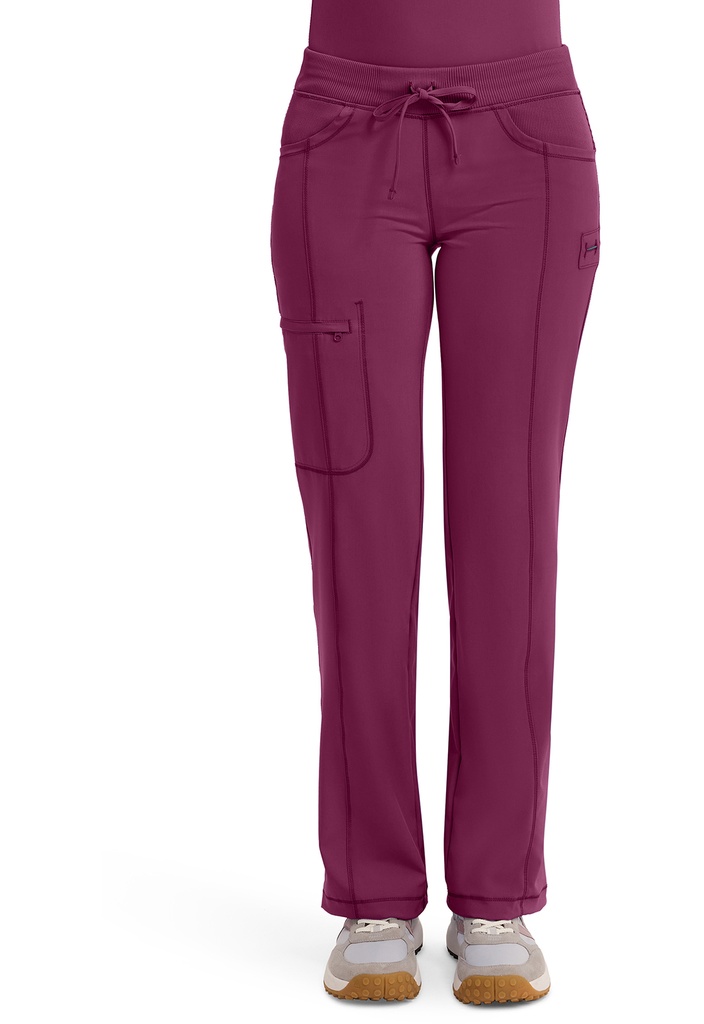 Straight Leg Drawstring Pant (XXS, Wine)