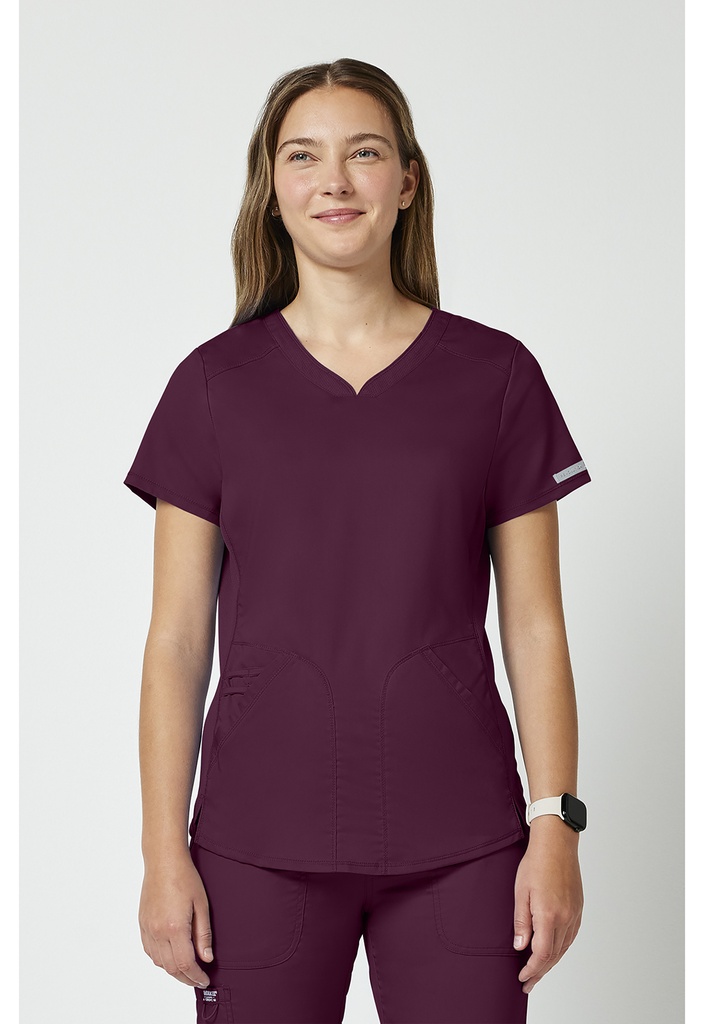 V-Neck Top (XXS, Wine)