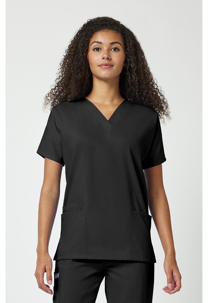 V-Neck Top (XS, Black)