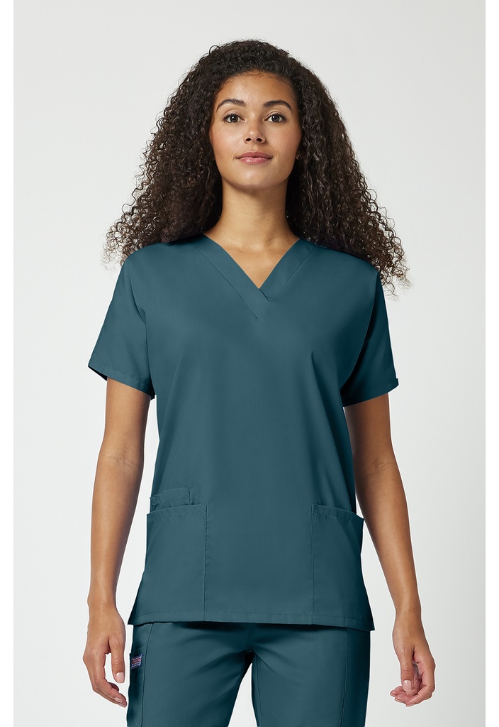 V-Neck Top (XS, Caribbean Blue)