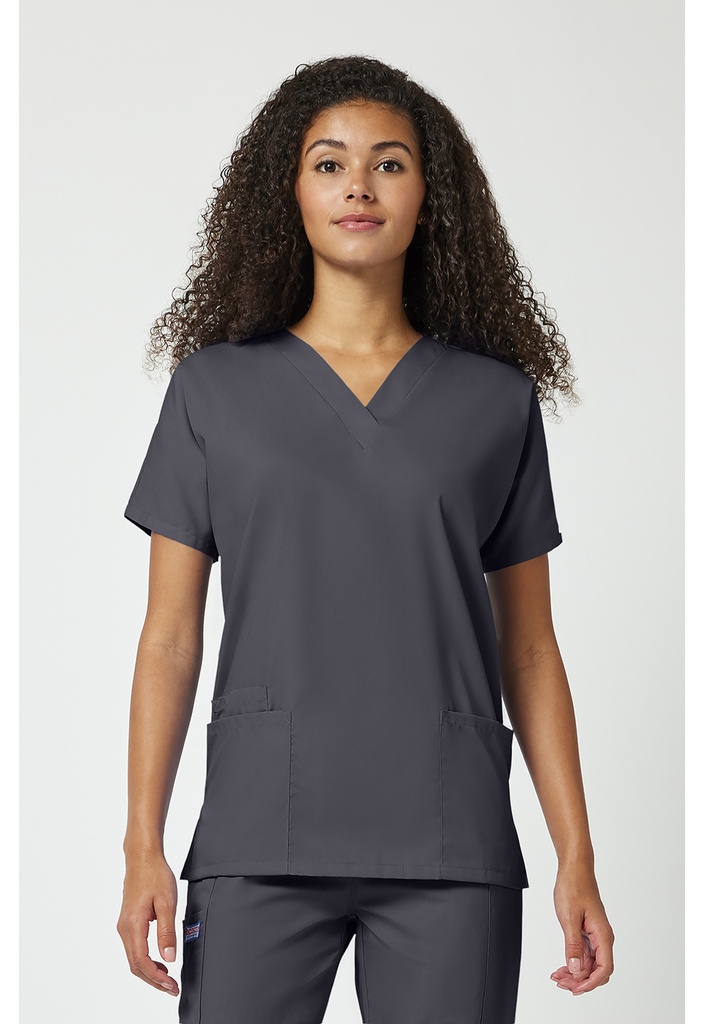 V-Neck Top (XS, Pewter)