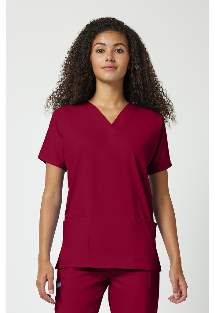 V-Neck Top (XS, Red)
