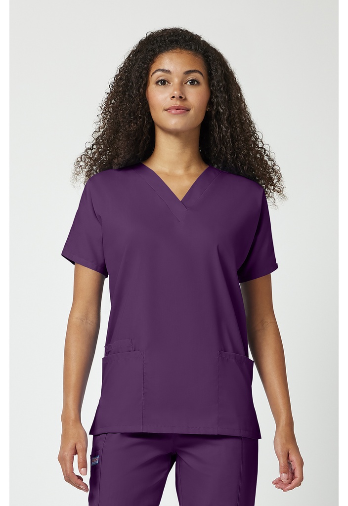 V-Neck Top (XS, Eggplant)
