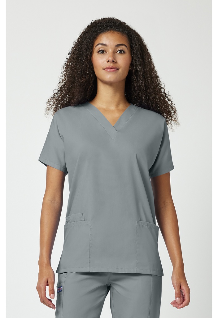 V-Neck Top (XS, Grey)