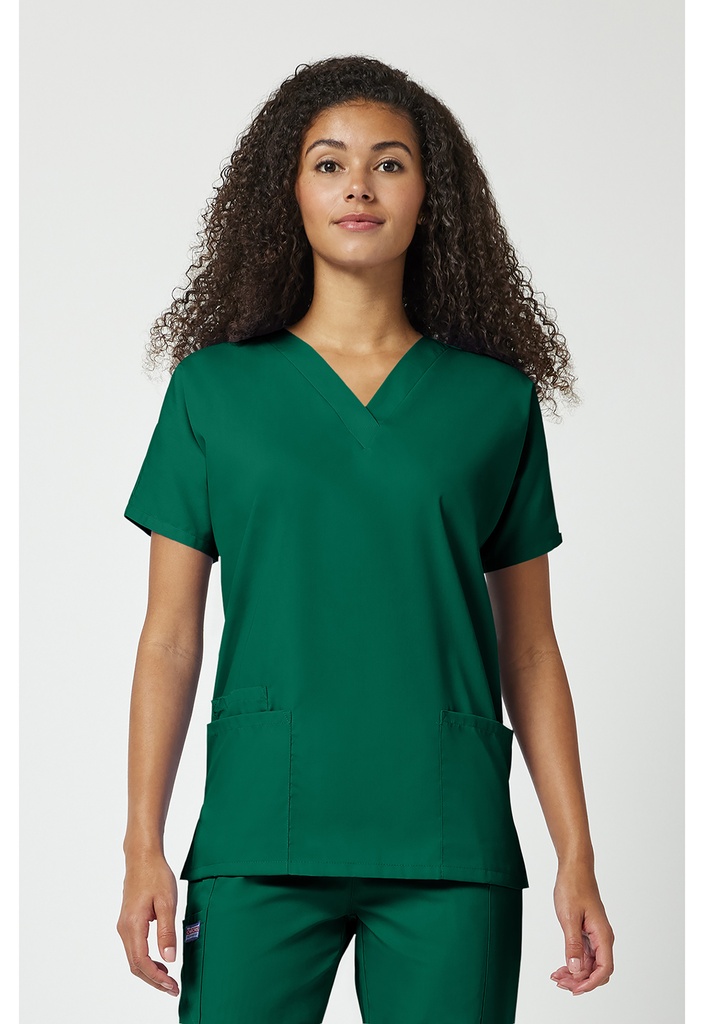 V-Neck Top (XS, Hunter Green)