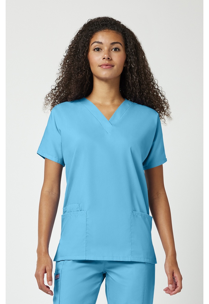 V-Neck Top (XS, Turquoise)
