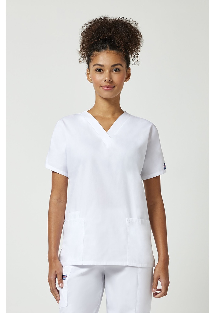 V-Neck Top (XS, White)