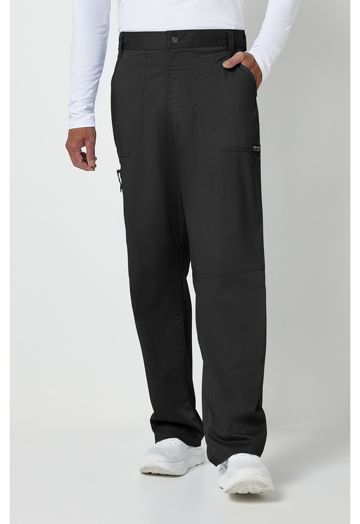 Men's Mid Rise Tapered Leg Pant (XXS, Black)