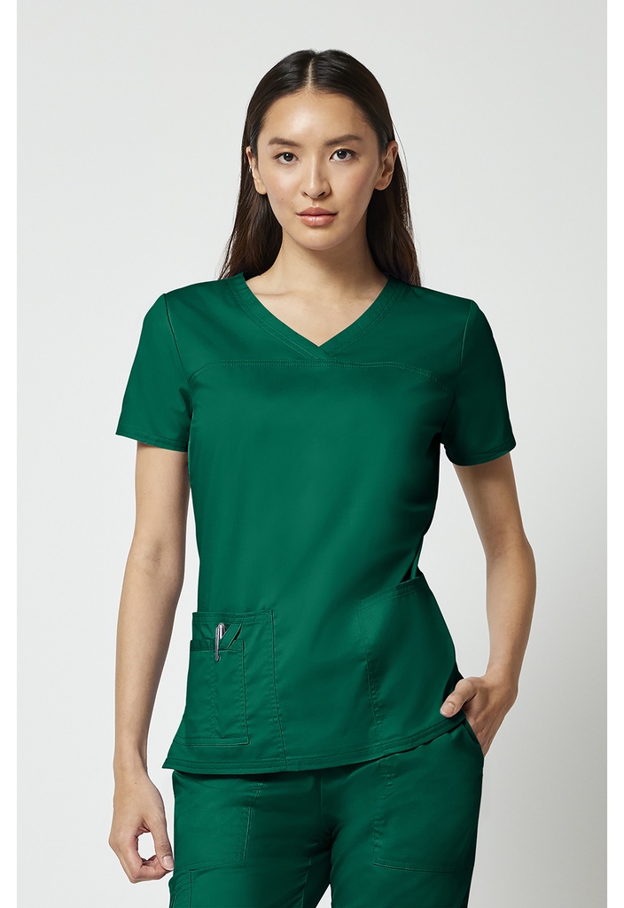 V-Neck Top (XXS, Hunter Green)