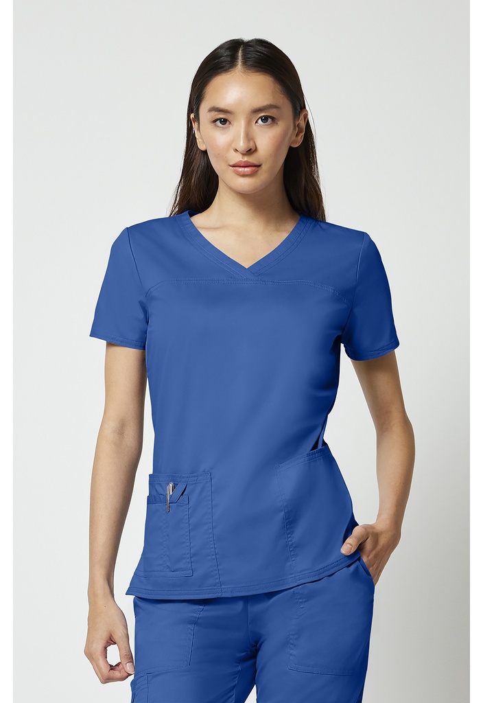 V-Neck Top (XXS, Royal)