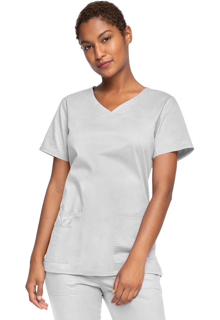 V-Neck Top (XXS, White)