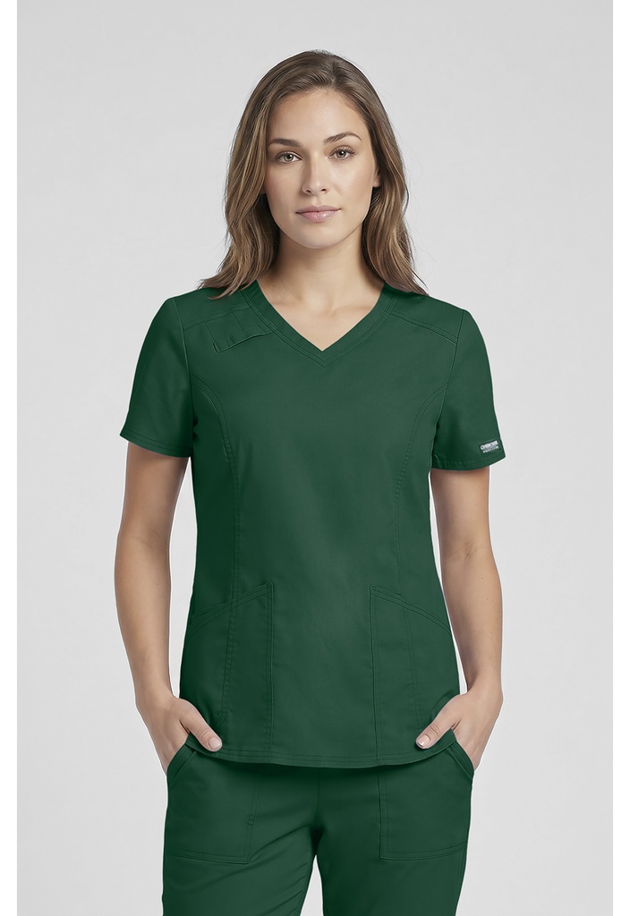 V-Neck Top (XXS, Hunter Green)