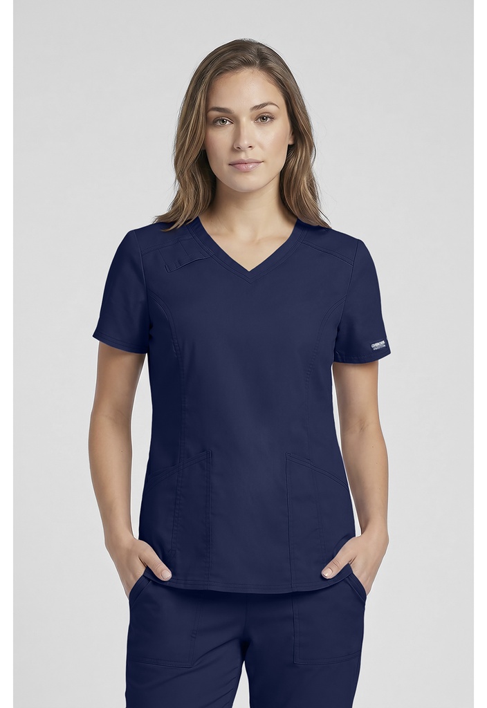 V-Neck Top (XXS, Navy)