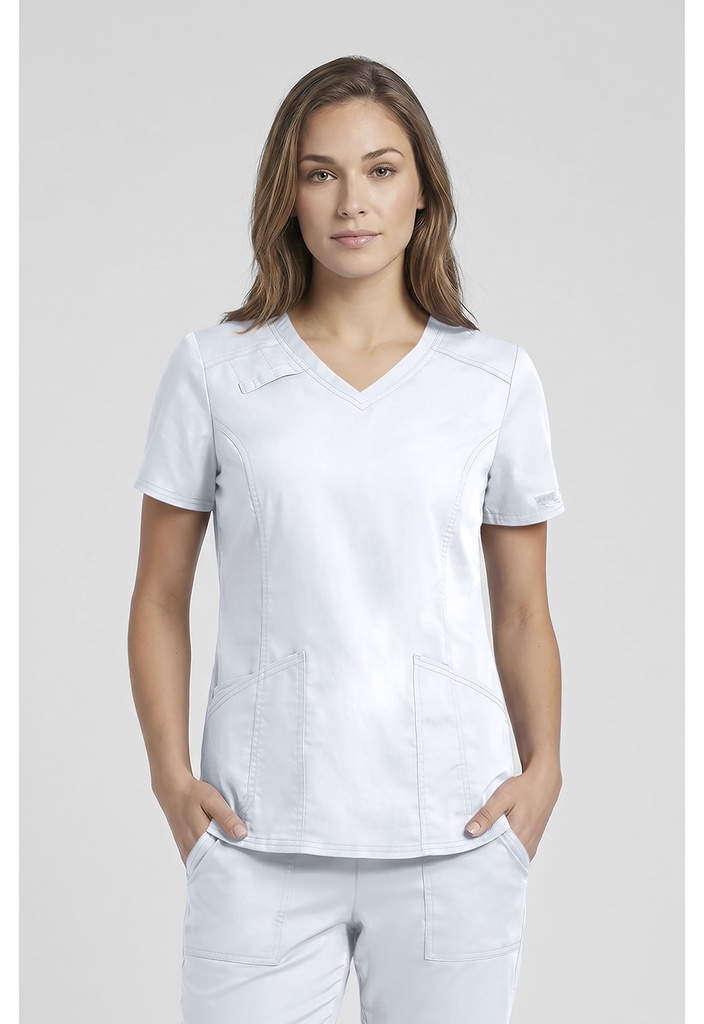 V-Neck Top (XXS, White)