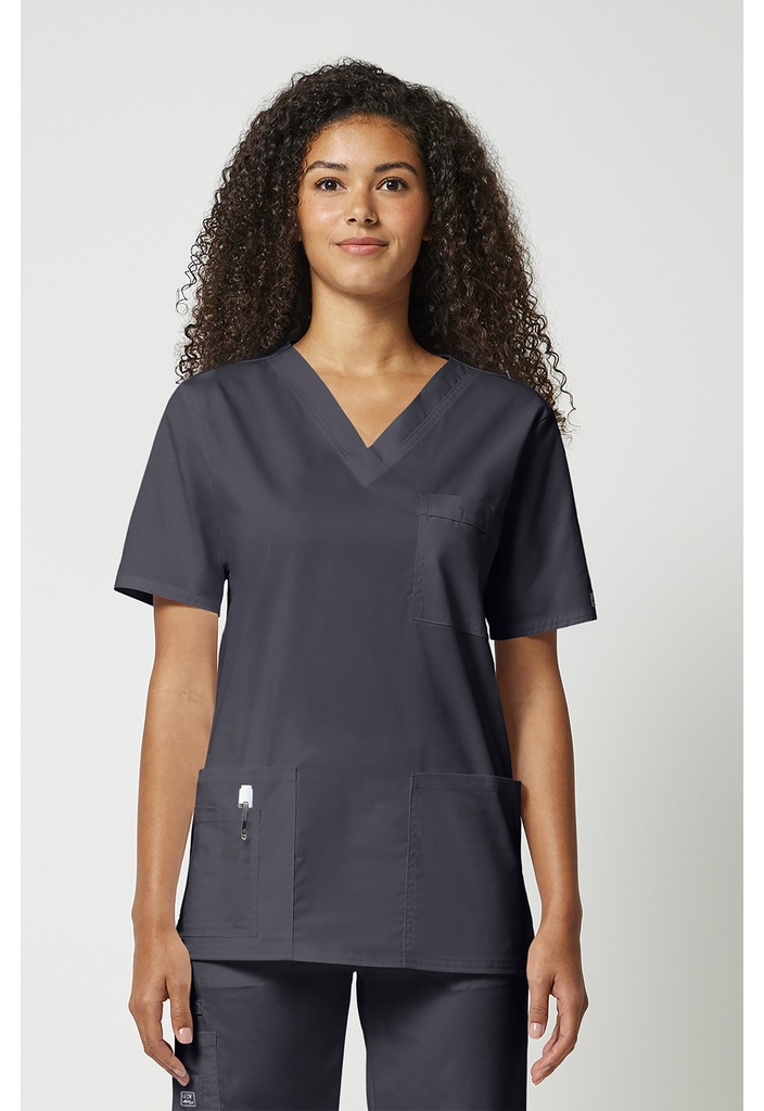 Cherokee Unisex V-Neck Top – Pewter