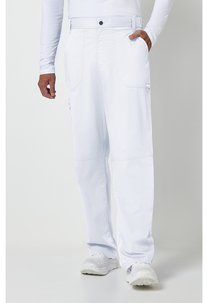 Men's Mid Rise Tapered Leg Pant (XXS, White)