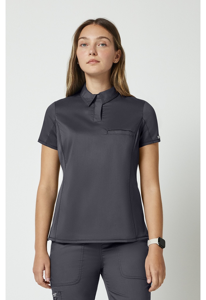 [WWE698] Tuckable Snap Front Polo Shirt