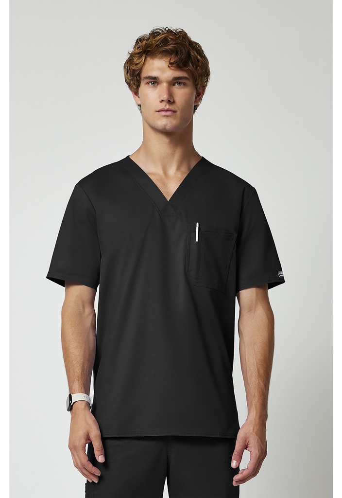 Men's Tuckable V-Neck Top (XXS, Black)