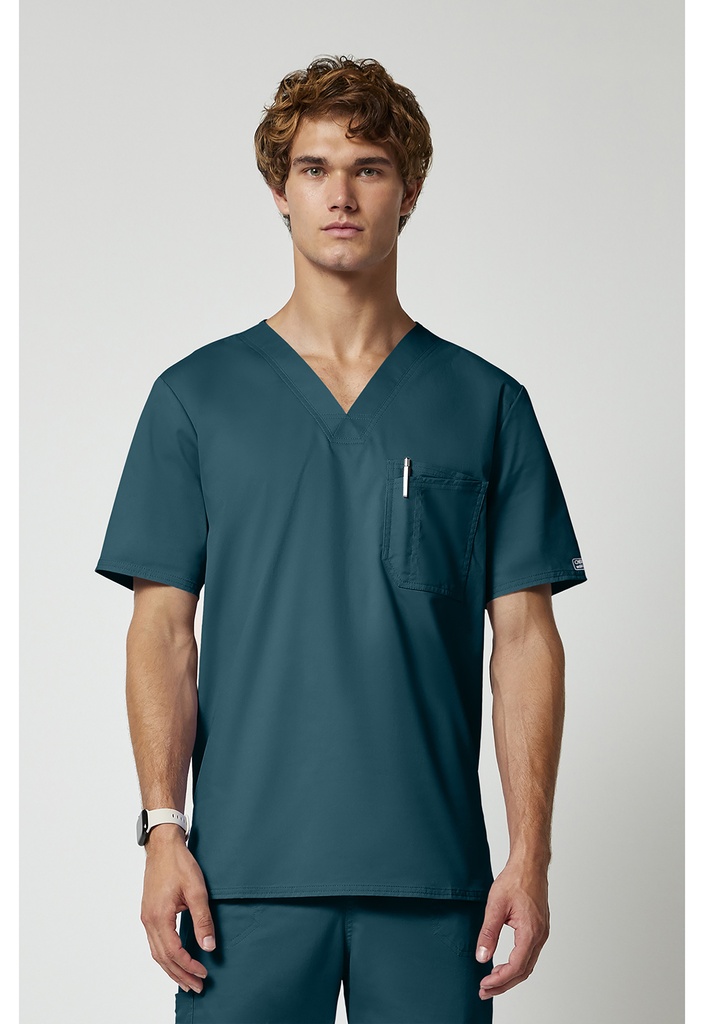Men's Tuckable V-Neck Top (XXS, Caribbean Blue)