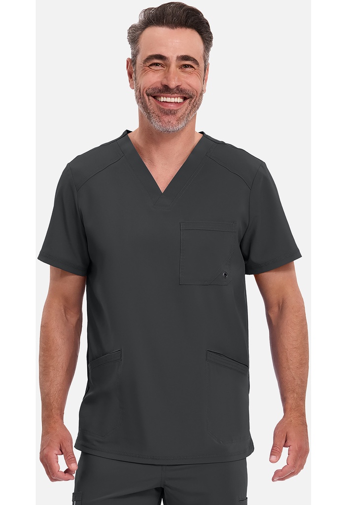 Men's V-Neck Top (XXS, Black)