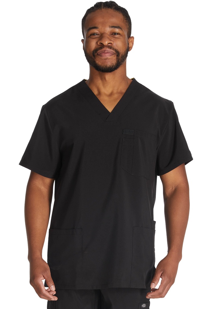 Men's V-Neck Top (XXS, Black)