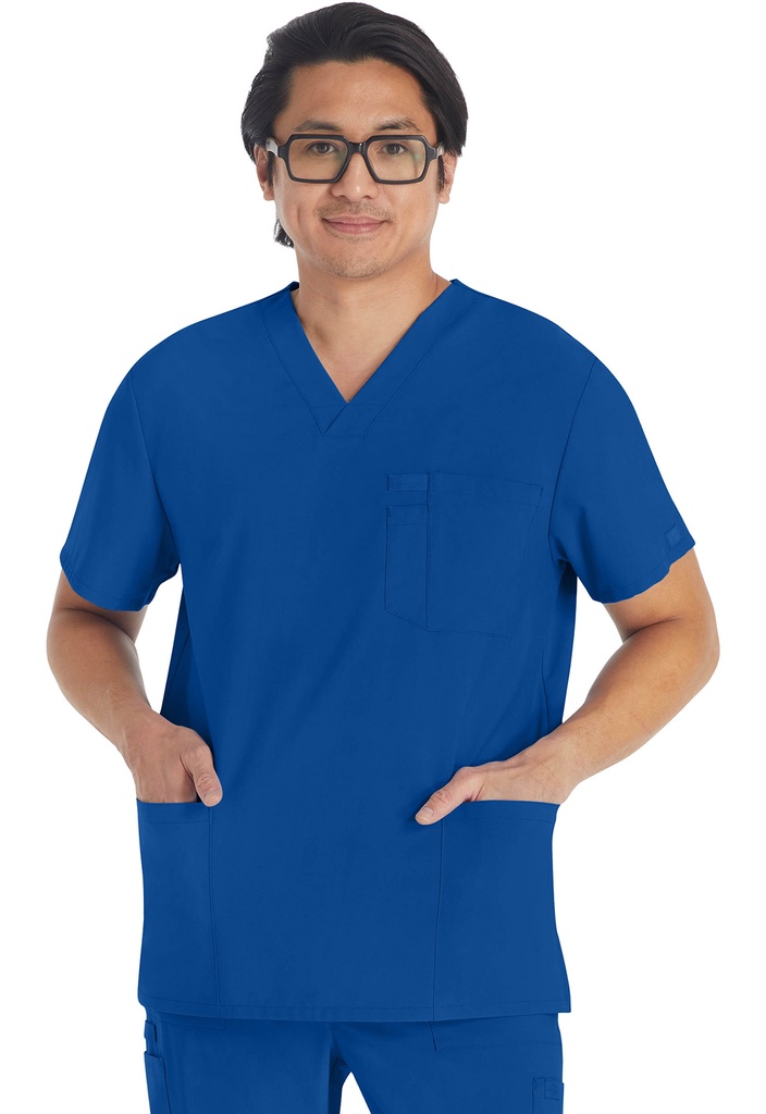 Men's V-Neck Top (XXS, Galaxy Blue)