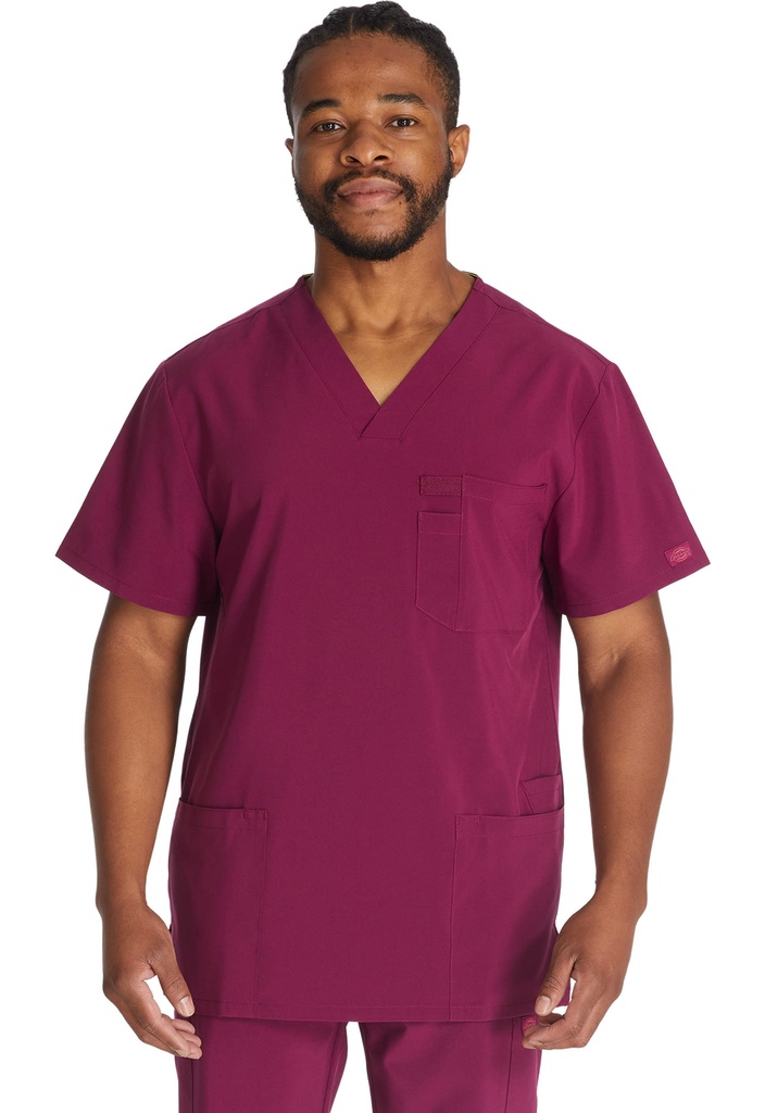 Men's V-Neck Top (XXS, Wine)