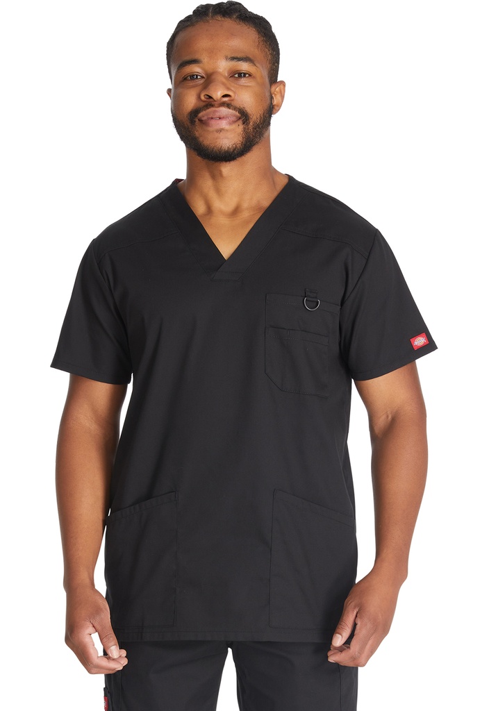 Men's V-Neck Top (XXS, Black)