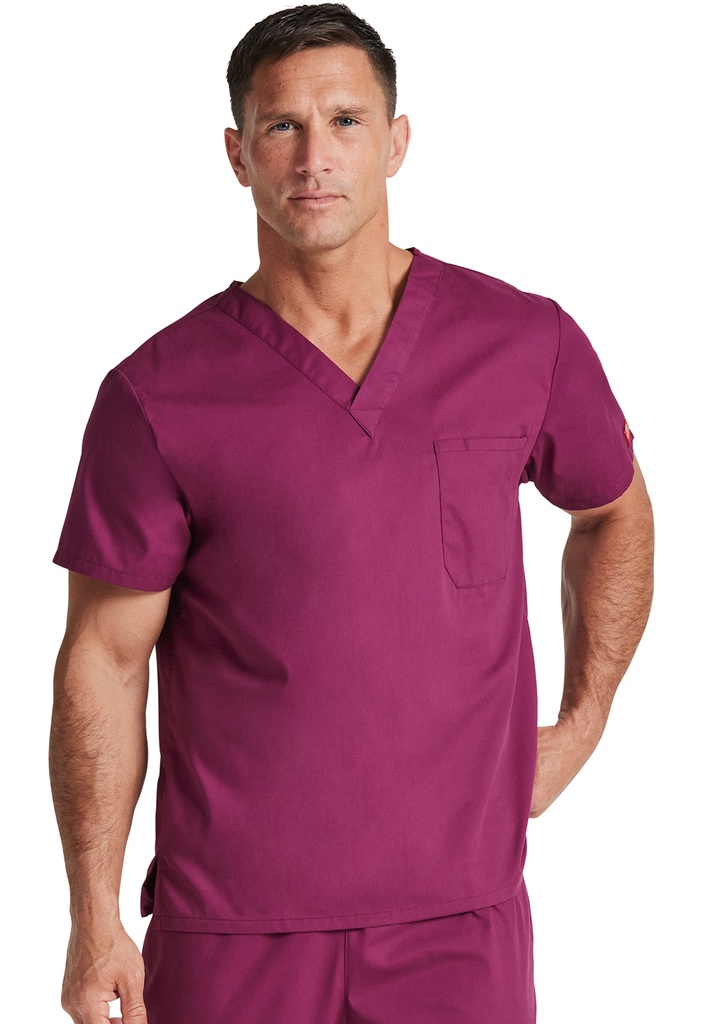Unisex Tuckable V-Neck Top (XXS, Wine)