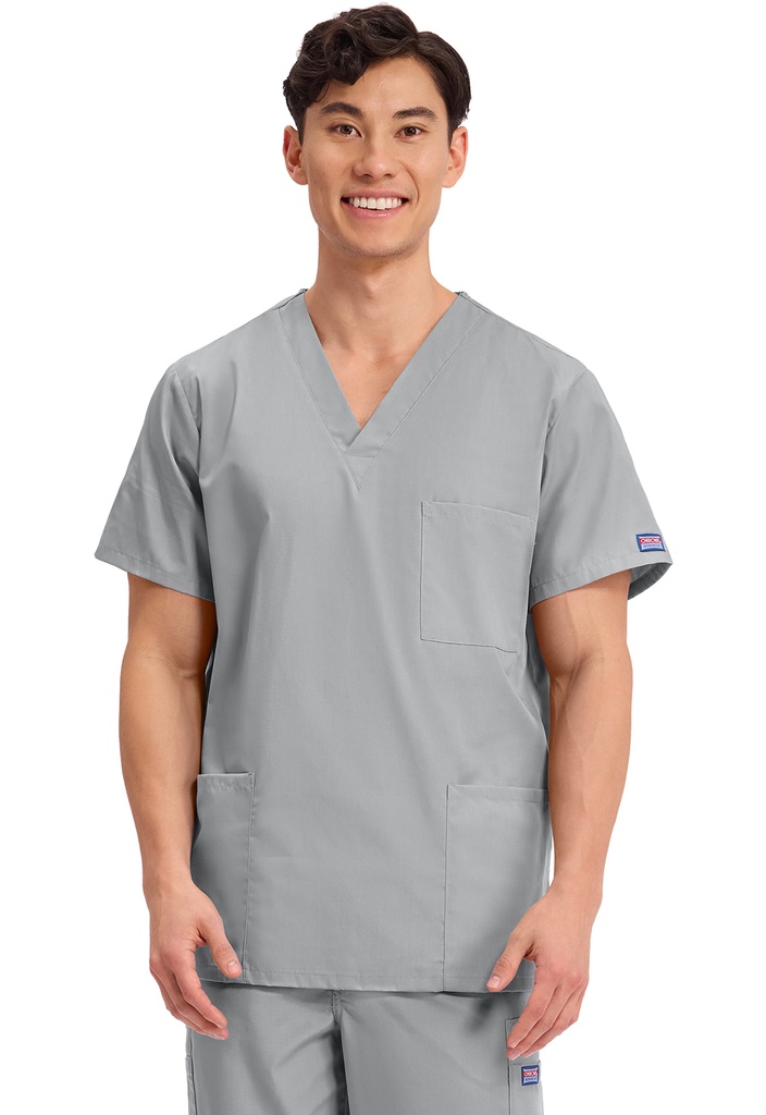 Unisex V-Neck Top (XXS, Grey)