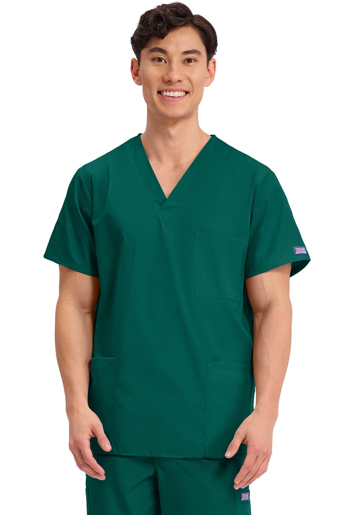 Unisex V-Neck Top (XXS, Hunter Green)