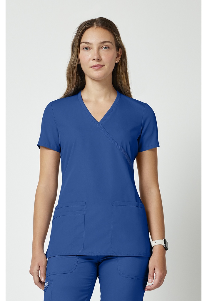 Mock Wrap Top (XXS, Royal)